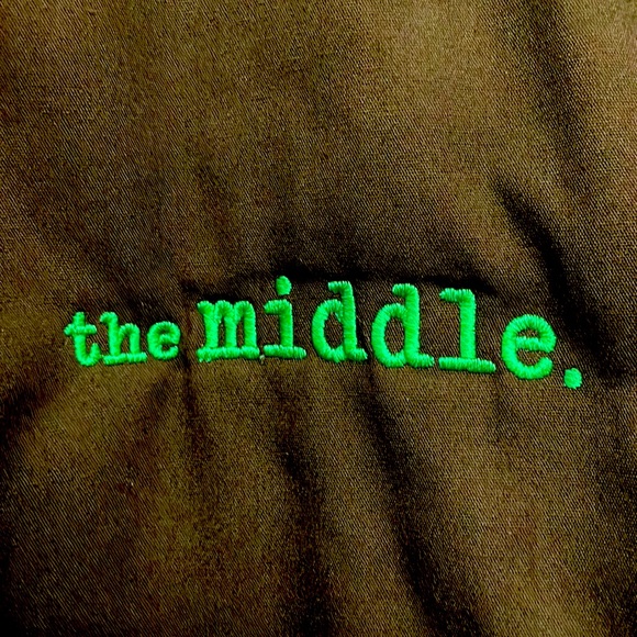 WestArk USA “The Middle.” Crew Bomber Style Jacket, L. Black, with green. - Picture 3 of 6